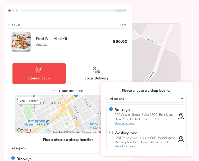 Let customers pick their preferred Shopify in store pickup location