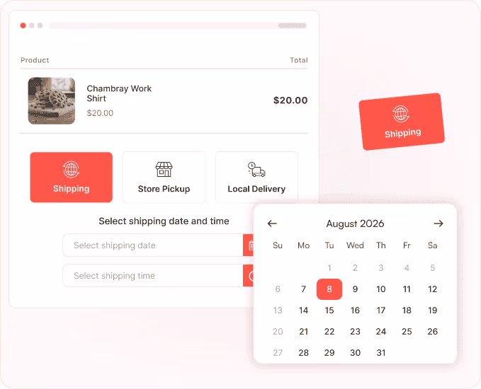 Easily manage shipping schedules, charges & rules